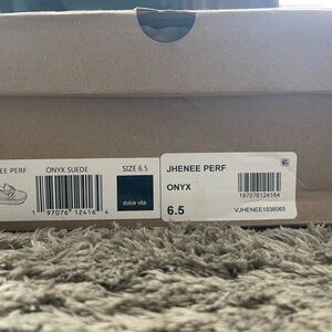 Dolce Vita Jhenée Perf Onyx Suede Shoes Size 6.5